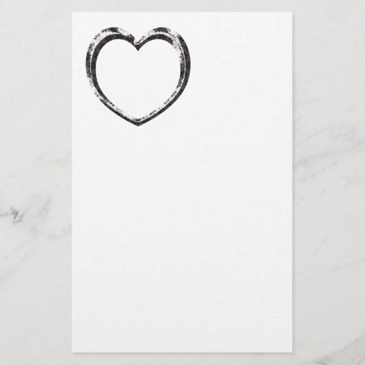 Aangepast patroonhart briefpapier (Voorkant)