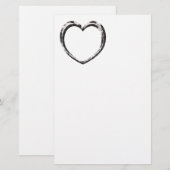 Aangepast patroonhart briefpapier (Voorkant / Achterkant)