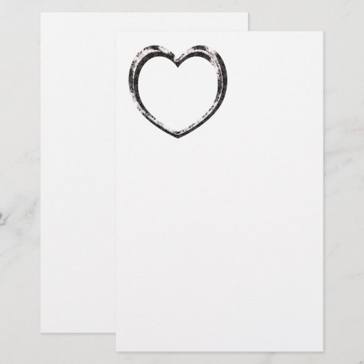 Aangepast patroonhart briefpapier (Voorkant / Achterkant)