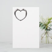 Aangepast patroonhart briefpapier (Staand voorkant)