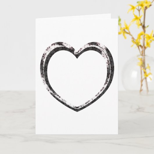 Aangepast patroonhart kaart (Gele Bloem)