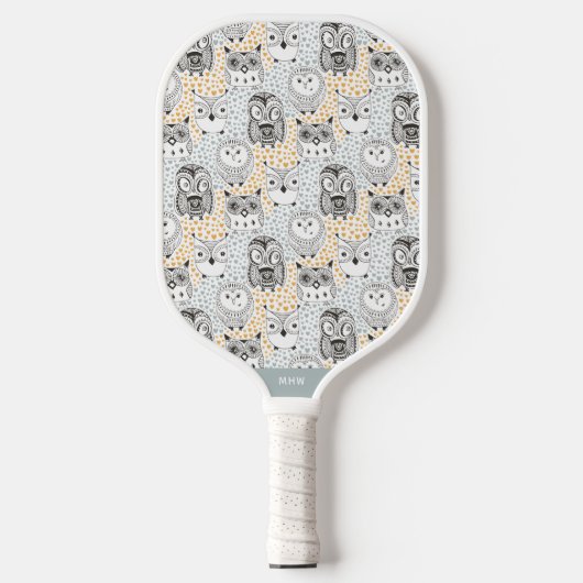 Aangepast patroonmonogram pickleball paddle (Voorkant)