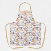 Aangepast  patroonpatroon omlaag en naam schort (Voorkant)