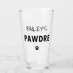 Aangepast pawdre Typografie Dog Dad New Dog Owner Glas