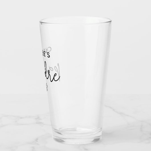 Aangepast pawdre Typografie Dog Dad New Dog Owner Glas (Links)