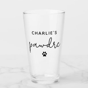Aangepast pawdre Typografie Dog Dad New Dog Owner Glas