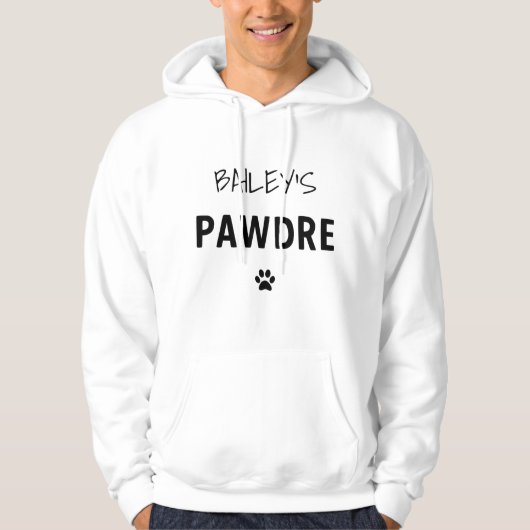 Aangepast pawdre Typografie Dog Dad New Dog Owner Hoodie (Voorkant)
