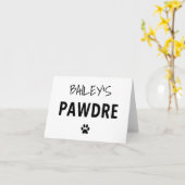 Aangepast pawdre Typografie Dog Dad New Dog Owner Kaart (Gele Bloem)
