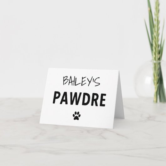 Aangepast pawdre Typografie Dog Dad New Dog Owner Kaart (Voorkant)