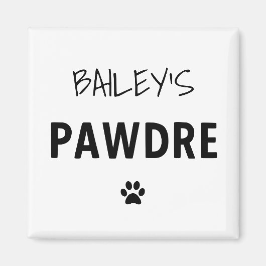Aangepast pawdre Typografie Dog Dad New Dog Owner Magneet (Voorkant)
