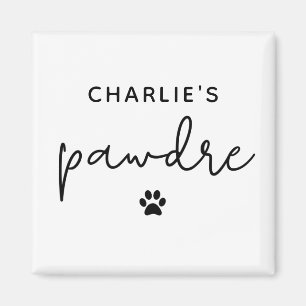 Aangepast pawdre Typografie Dog Dad New Dog Owner Magneet