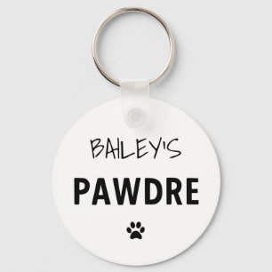 Aangepast pawdre Typografie Dog Dad New Dog Owner Sleutelhanger