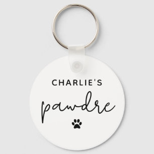 Aangepast pawdre Typografie Dog Dad New Dog Owner Sleutelhanger