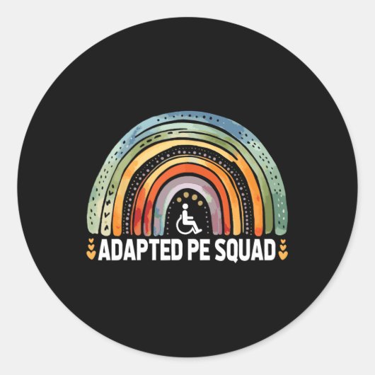 Aangepast Pe-team CK naar school leraar aangepaste Ronde Sticker (Voorkant)