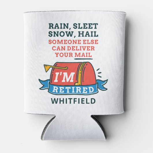 Aangepast pensioen postpersoneel in ruste Postdien Blikjeskoeler (Voorkant)