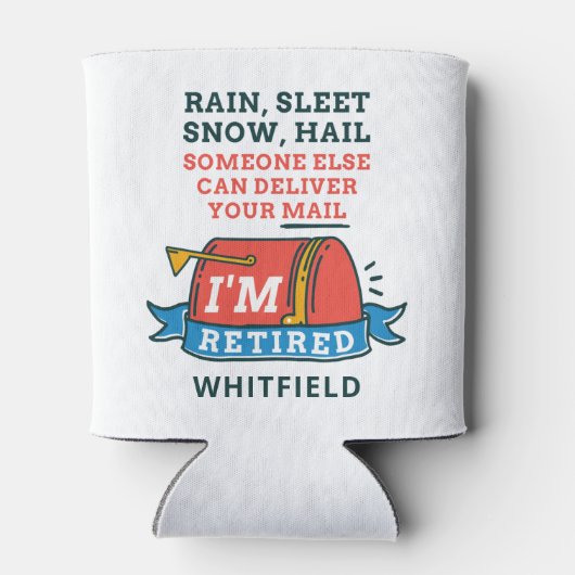 Aangepast pensioen postpersoneel in ruste Postdien Blikjeskoeler (Achterkant)