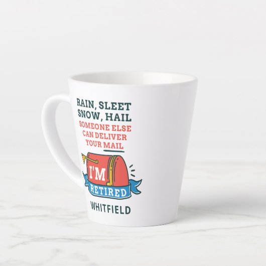 Aangepast pensioen postpersoneel in ruste Postdien Latte Mok (Linkerhoek)