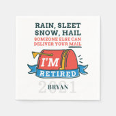 Aangepast pensioen postpersoneel in ruste Postdien Servet (Voorkant)