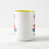 Aangepast pensioen postpersoneel in ruste Postdien Tweekleurige Koffiemok (Center)