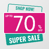 aangepast percentage korting op SUPERVERKOOP Korti Raamsticker (Vel)