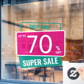 aangepast percentage korting op SUPERVERKOOP Korti Raamsticker (Cafe Raam)