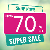 aangepast percentage korting op SUPERVERKOOP Korti Raamsticker (Vel 3)
