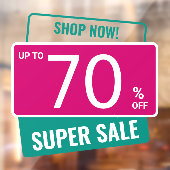aangepast percentage korting op SUPERVERKOOP Korti Raamsticker (Vel 2)