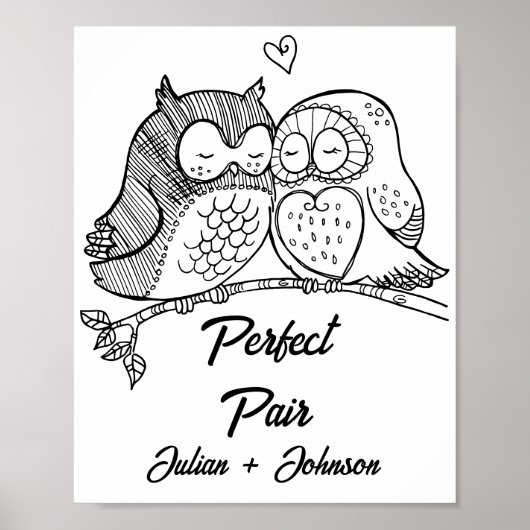 Aangepast perfect paar koppel poster (Voorkant)