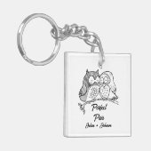 Aangepast perfect paar koppel sleutelhanger (Voorkant Links)