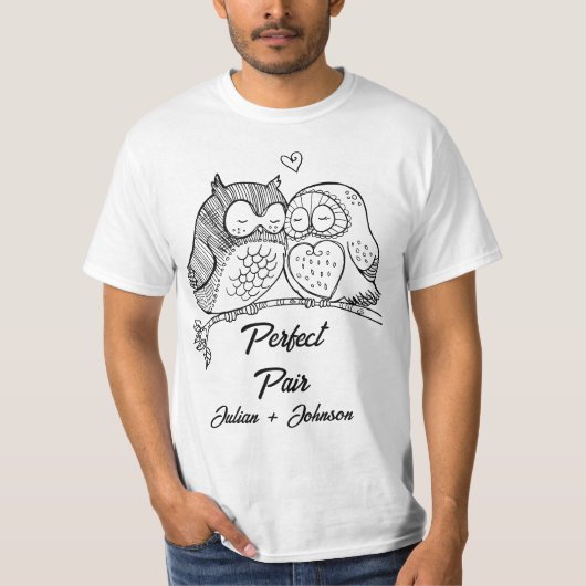 Aangepast perfect paar matching koppel t-shirt (Voorkant)