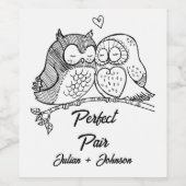 Aangepast perfect paar matching koppel wijn etiket (Enkel label)