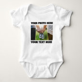 Aangepast personaliseren Foto Baby Uw foto hier ca Romper (Voorkant)