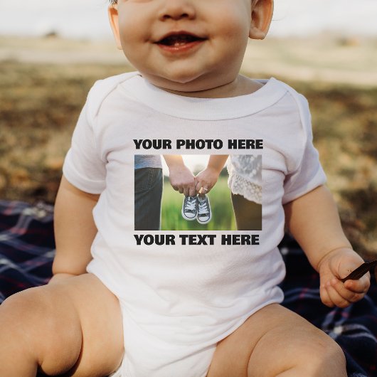 Aangepast personaliseren Foto Baby Uw foto hier ca Romper