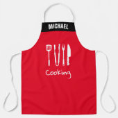 Aangepast personaliseren huishoudelijke keuken kok schort (Voorkant)
