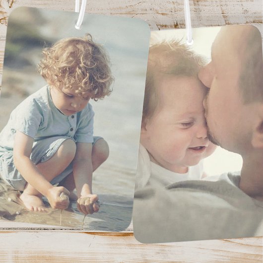 Aangepast personaliseren twee foto's luchtverfrisser