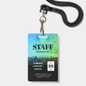 Aangepast personeel All Access-concertbadge Badge (Voorzijde met lanyard)
