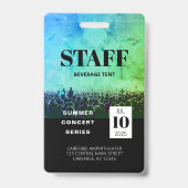 Aangepast personeel All Access-concertbadge Badge (Achterkant)