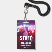 Aangepast personeel | All Access-concertpas-badge Badge (Voorzijde met lanyard)