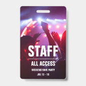 Aangepast personeel | All Access-concertpas-badge Badge (Achterkant)