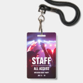 Aangepast personeel | All Access-concertpas-badge Badge (Achterkant met lanyard)
