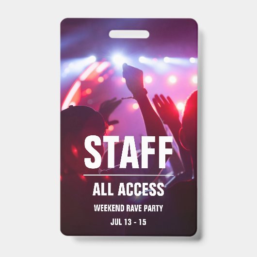 Aangepast personeel | All Access-concertpas-badge Badge (Voorzijde)