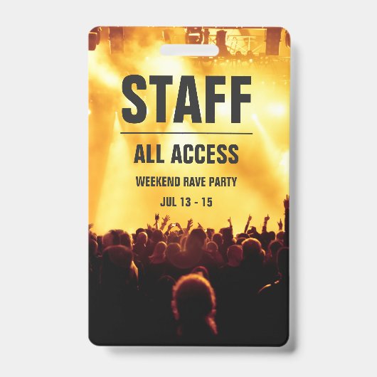 Aangepast personeel | All Access-concertpasbadge Badge (Voorzijde)