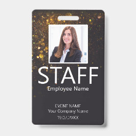 Aangepast Personeel Evenement Barcode Glitter Badg Badge