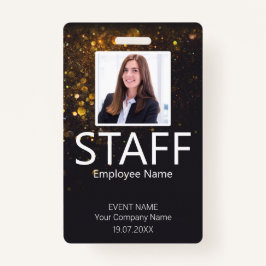 Aangepast Personeel Evenement Barcode Glitter Badg Badge