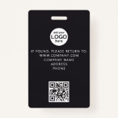 Aangepast Personeel Evenement QR Logo Glitter Badg Badge (Achterkant)