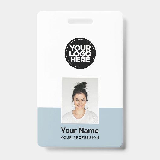 Aangepast Personeel - Foto, BarCode, Groot Logo, N Badge (Voorzijde)