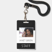 Aangepast personeel foto-ID bedrijf Badge (Voorkant met koord)