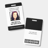 Aangepast personeel foto-ID label streepjescode ba Badge (Voor- en achterkant)