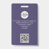 Aangepast personeel QR-code evenement badge (Achterkant)