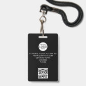 Aangepast personeel QR Code Event Marbling Badge (Achterkant met lanyard)